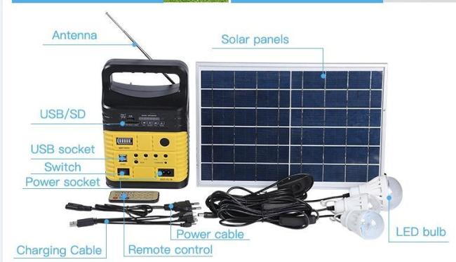 10W Solar Lamp Solar FM Radio Solar Indoor Lighting 3790 Global Sunrise Lights
