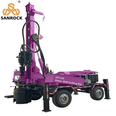 China Portable Water Drilling Machine Small Hydraulic Trailer Mounted Water Well Drilling Rig for sale