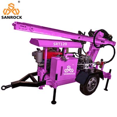 China Small Water Well Drilling Rig Hydraulic Trailer Mounted Water Well Drilling Rig Machine for sale