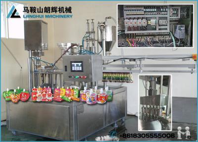 China Beverage Automatic Filling and Screw Cap Machine For Standup Pouch for sale