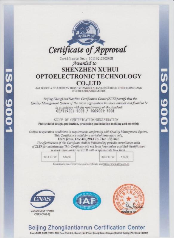 ISO9001 - XUHUI TECHNOLOGY CO.,LIMITED