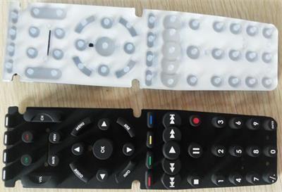 China Silicone rubber remote control keyboards, keypads, keys and buttons, laser etching black color, painting, printing for sale