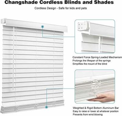China French Window Faux Wooden Venetian Blinds Roman Roller Shades Fade Resistance for sale