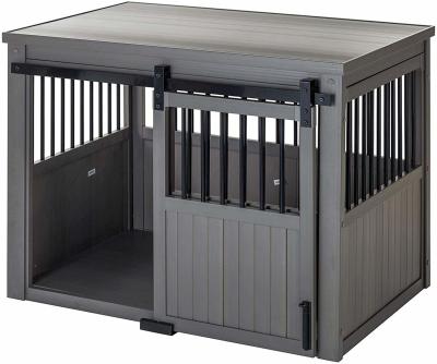 China ISO9001 Indoor Wooden Dog Crate Furniture With Doors Wooden Pet Kennel for sale