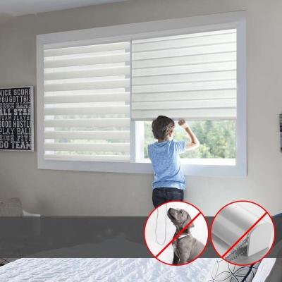 China Crease Free Cordless Curtain Blinds  Zebra Smart Shades Waterproofing for sale