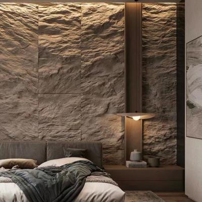 中国 Light Weight Outdoor Exterior Decorative PU Faux Rock Polyurethane Stone Panel 3D PU Stone Wall Panel 販売のため