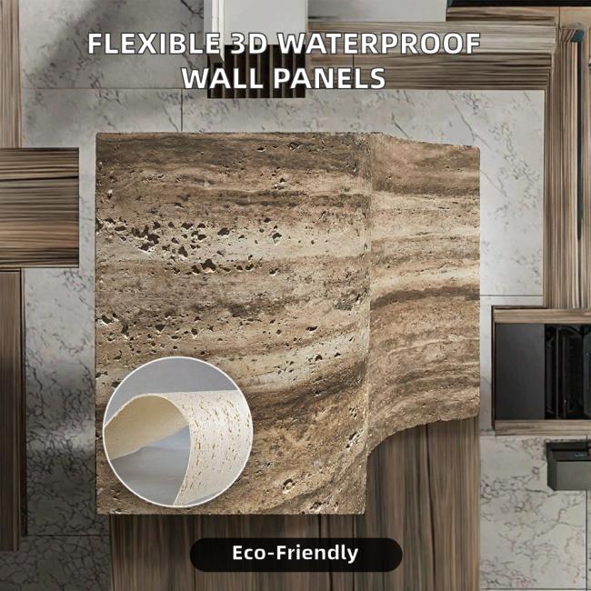 Modern 3D Waterproof Travertine Artificial Veneer Tile