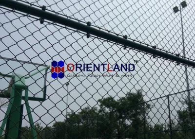 China Oil And Gas Station Chain Link Fencing Wire , Anti Climb Mesh Fencing Round Post for sale