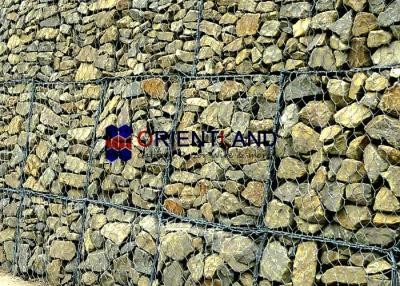 China Flexible Tough Woven Mesh Gabion Wall Baskets For River And Canal Training Works for sale