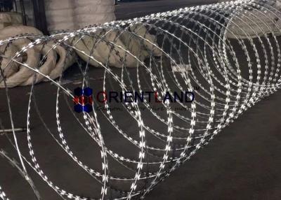 China La concertina del acero inoxidable arrolla la seguridad del alambre que cerca la protección de la frontera del alambre usando en venta