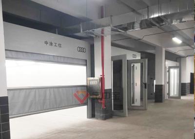 China Audi Car Repair Shop Sanding Booths Polishing Electric Rolling Curtain Paint Prep Station for sale