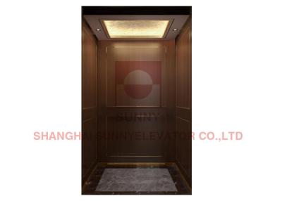 China Decoración de cabinas de ascensores de casas IP67 con luz LED y piso de PVC en venta