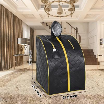 China 1050W Home Full Body 1 Person Size Portable Infrared Sauna With Hat for sale