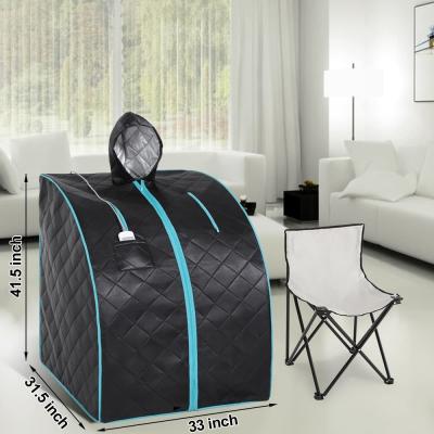 China 1 Person Size Full Body Home Spa Portable Infrared Sauna With Hat for sale
