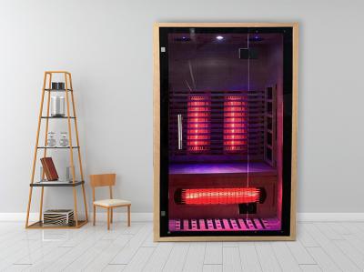 China Full Spectrum Carbon Panel Infrared Sauna With Canadian Hemlock Or Red Cedar for sale