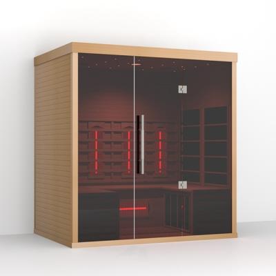 China Digital Controller Hemlock Sauna Rooms Far Infrared Sauna Room 4 Person en venta