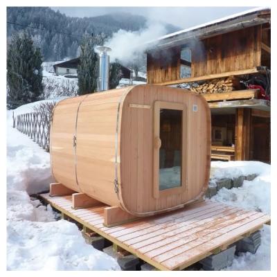 中国 Full Glass Outdoor Dry Sauna With Adjustable Ventilation Bluetooth Music System 220V Voltage 販売のため