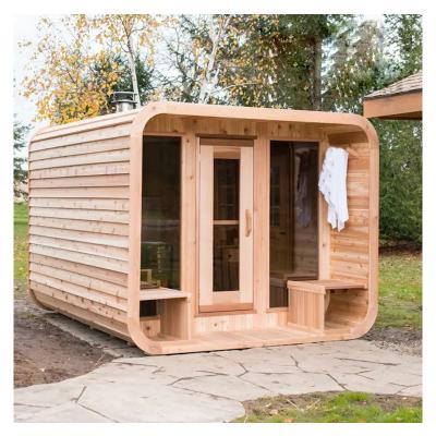 China 6 Person Hemlock Outdoor Dry Sauna With Adjustable Ventilation for sale