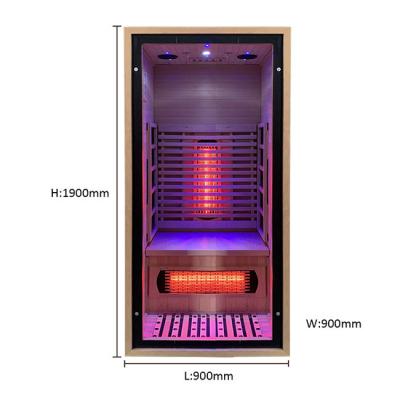 China ETL One Man Indoor Small Home Sauna Room 7 Colored Starlight Infrared for sale