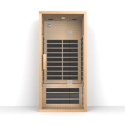 China 1350W Red Cedar Sauna Room Indoor Far Infrared Sauna For Single Person for sale