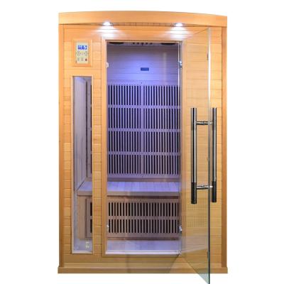 China 1750w Wood Dry 2 Person Infrared Sauna Home Saunas Indoor for sale