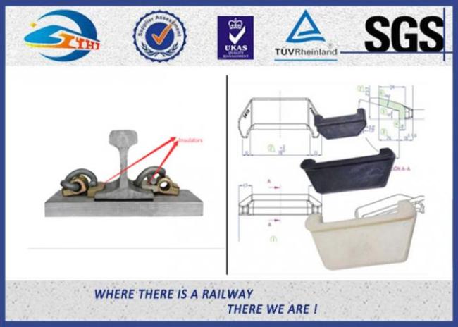 PA66 Rail Nylon Insulator Plastic and Rubber Part for Railway Fastening System