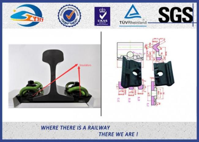 PA66 Rail Nylon Insulator Plastic and Rubber Part for Railway Fastening System