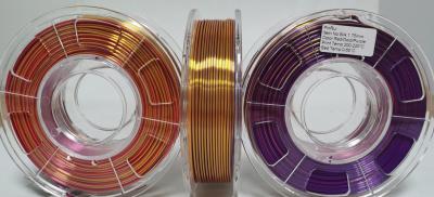 China Trip color filament, dual color filament, silk filament, pla filament, 3d filament for sale