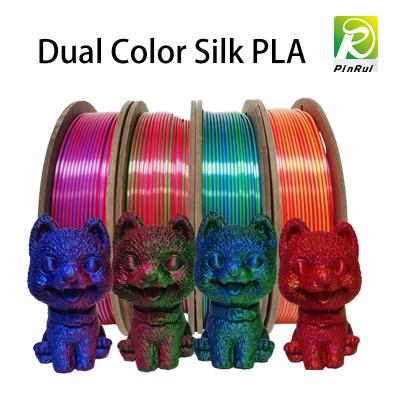 China Silk Dual Color Trip Color Filament for FDM 3D Printer pla filament for sale