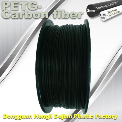 China High Strength Filament 3D Printer Filament 1.75mm PETG - Carbon Fiber Black Filament for sale