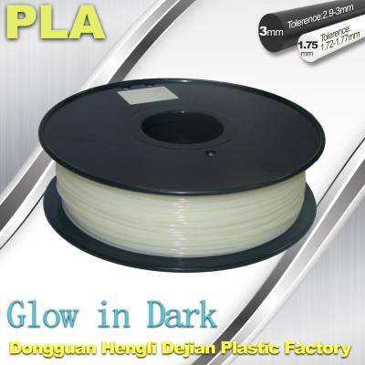 China fulgor material da impressora 3D No PLA escuro do filamento Green1.75/3.0mm à venda