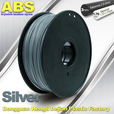 China Materiais de prata de grande resistência do filamento do filamento 1.75mm da impressora do ABS 3d à venda