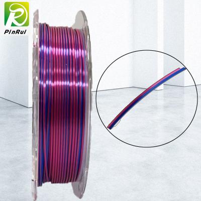China Colores de PINRUI 2 en el filamento de seda del color dual del filamento para la impresora 3d en venta