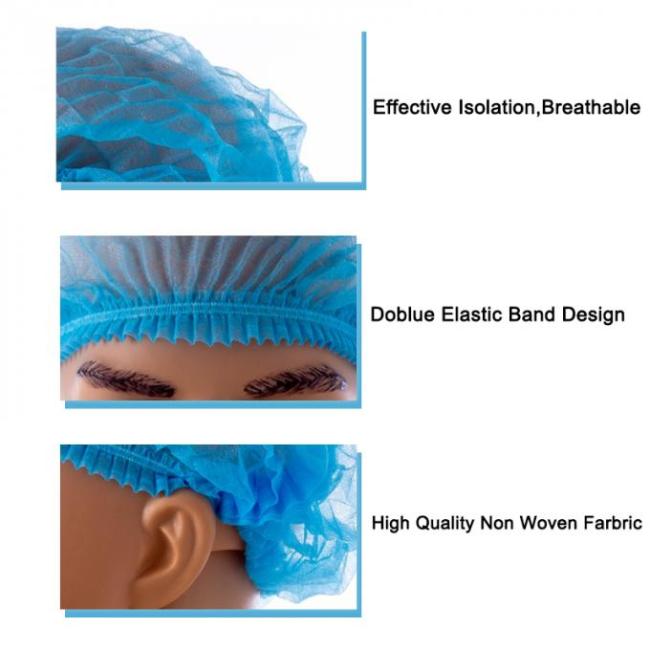 More Color Non Woven Blue Mob Caps Disposable Pp Mob Caps Doctor Medical Head Cover For Worker/hospital 1