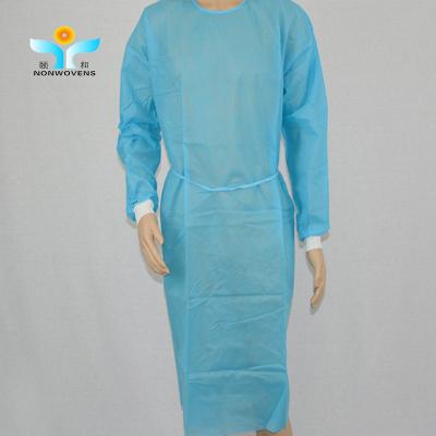 Chine Longues robes d'isolement de polyéthylène de douille avec les manchettes élastiques 120*140cm à vendre
