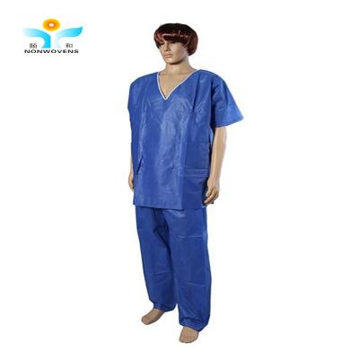 China OEM Disposable Protective Suits , Top Pant 60g Hospital Surgical Scrubs for sale