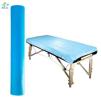 China high density disposable bedsheet roll pp disposable tablecloth roll non woven disposable spunbond table covers bed sheet for sale
