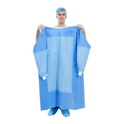 China Disposable Surgical Medical Gown Reinforced Hospital Uniforms for sale