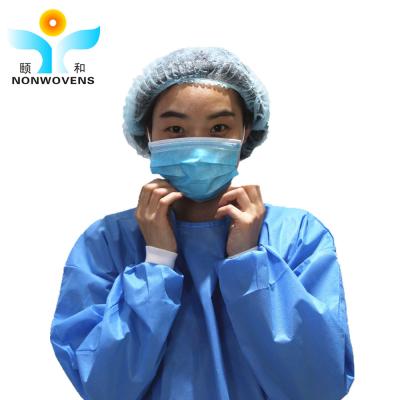 China Blue Disposables Surgical Scrub Suit Medical Scrubs Hospital Uniform for sale