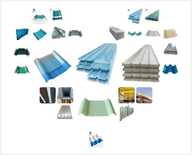 Corrugated Sheet Fiberglass Roofing Sheet FRP Skylight Sheet