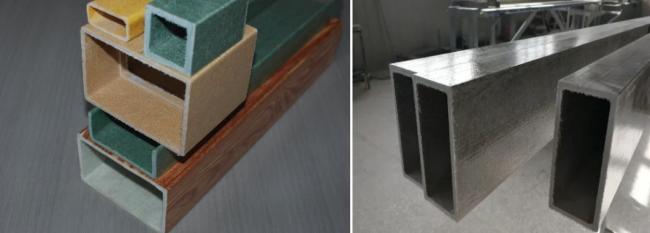 High Strength FRP/GRP Fiberglass Fiber Glass Plastic Pultruded Rectangle Tube Pipe Profiles for Window Frame/Handrail/Railing Building Material
