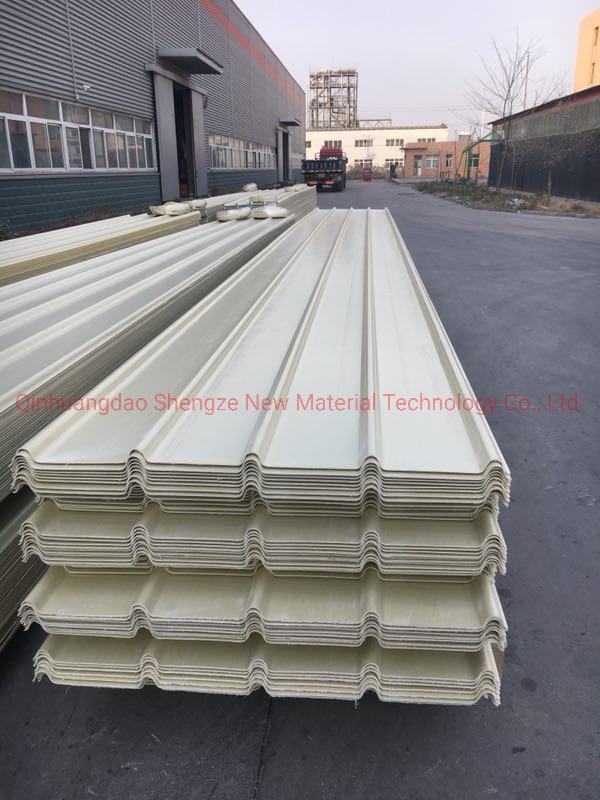 Fiberglass Fireproof Roofing Panel FRP Clear Corrugated Roof Sheets for Workshop
