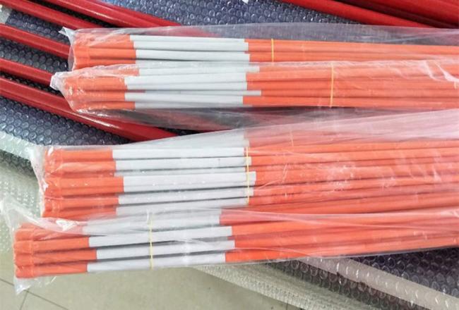 UV Durable High Strength Flexible Fiberglass FRP GRP Glass Fiber Snow Stick Sign Poles Road Safety Stakes Driveway Markers Rod