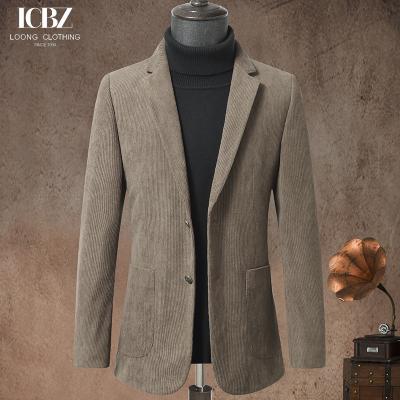 China Adults Corduroy Suit Jacket 2024 Custom End Slim Single Corduroy Casual Suit for Men for sale