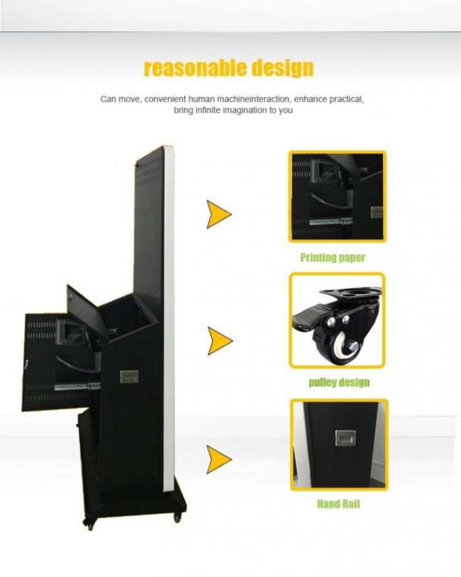 43" Wifi Floor Stand Self Service Kiosk Touchscreen With A4 Printer Paper 2
