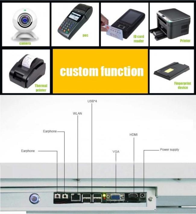 43" Wifi Floor Stand Self Service Kiosk Touchscreen With A4 Printer Paper 3