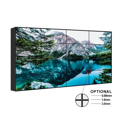 China 500 Nits 8ms Digital Signage Display Bezel 3.5mm Floor Stand video for sale