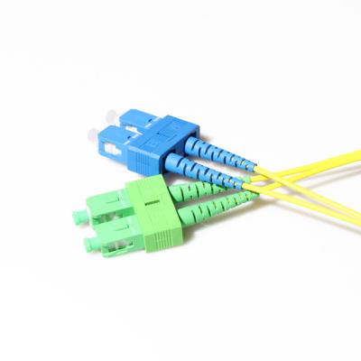 China Electrical Fiber Optic Patch Cords SC APC to SC UPC 3 Meters for sale