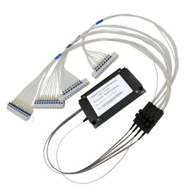 China Customized Athermal AWG Dwdm Mux Demux Module 40CH 100GHz Flat Top for sale