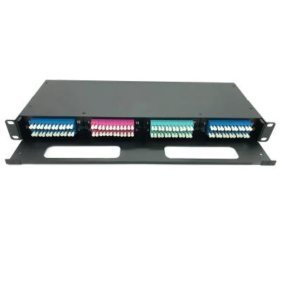 China Black MPO Patch Panel , MPO To LC Cassette With 12 Cores 24 Cores for sale